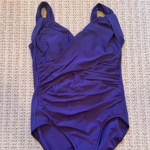 Purple Lands End Bathing Suit